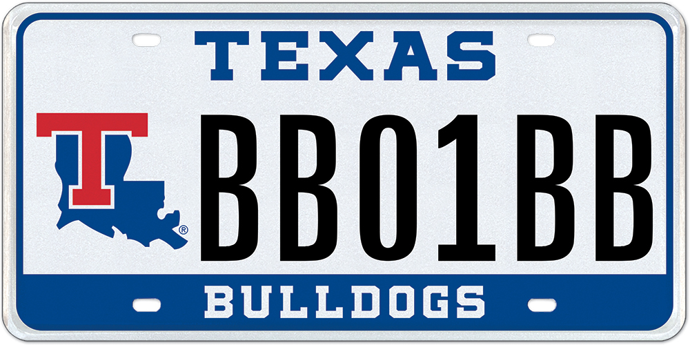 Louisiana Tech University Redesign - Specialty plate in Texas
