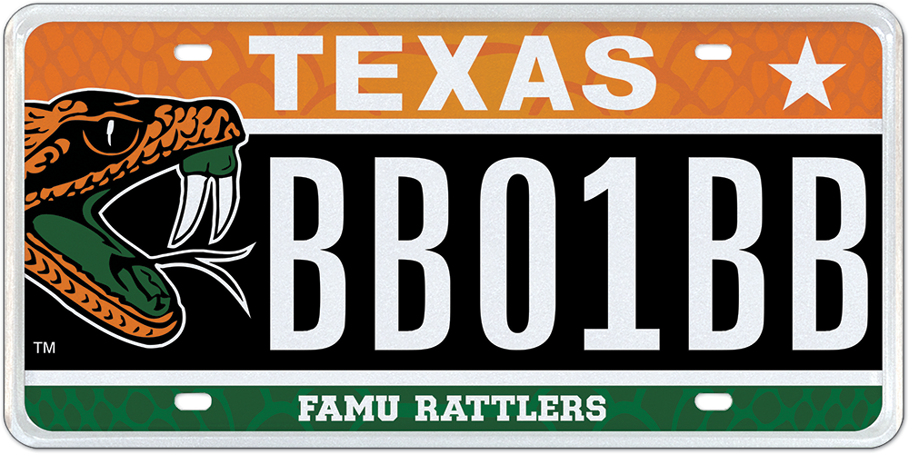 Pre-order - Florida A&M University - Specialty plate in Texas