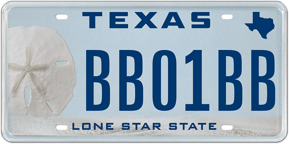 Sand Dollar - Specialty plate in Texas