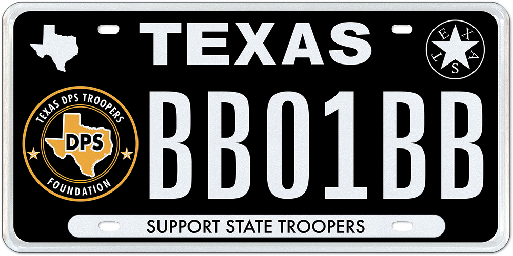 Texas DPS Troopers Foundation - Specialty plate in Texas