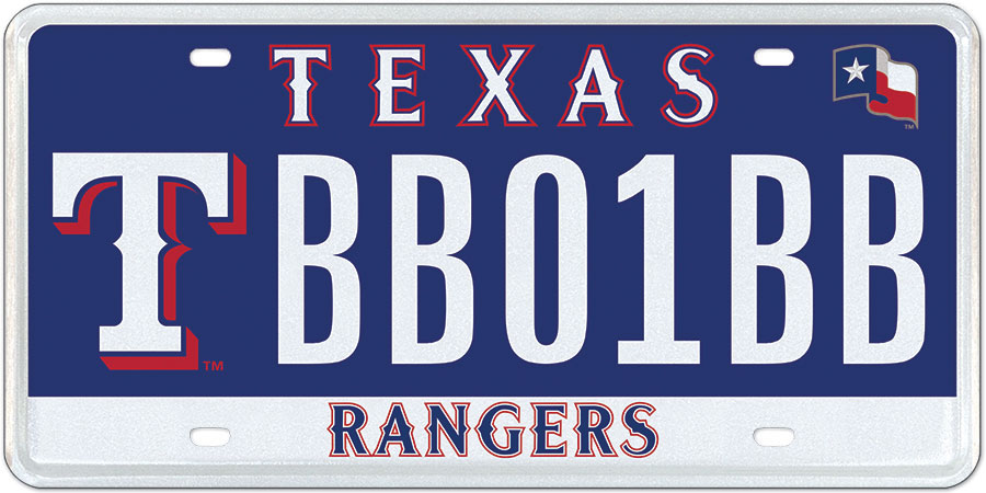 Register Your Interest - Texas Rangers - Specialty plate in Texas