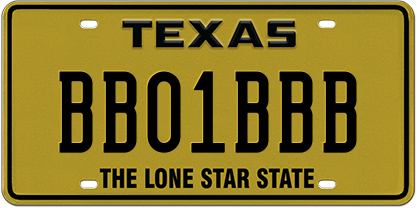 Pre-order - Gold Black Premium Embossed - Specialty plate in Texas