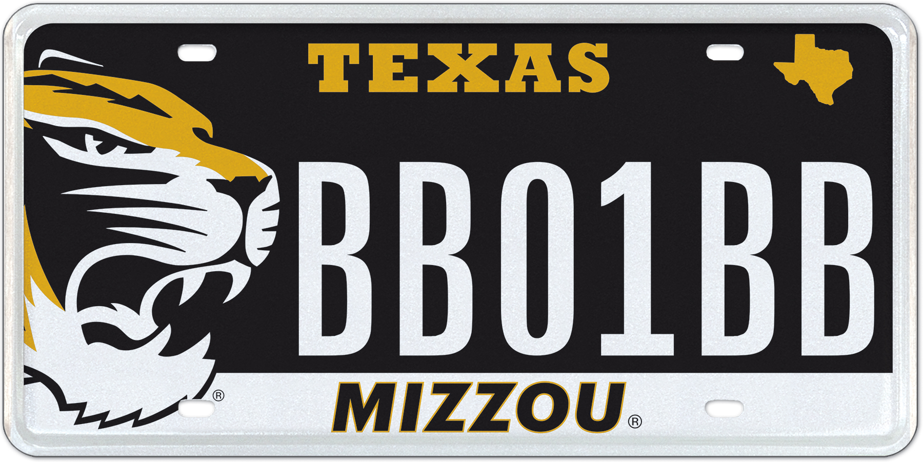 Register Your Interest - University of Missouri - Specialty plate in Texas